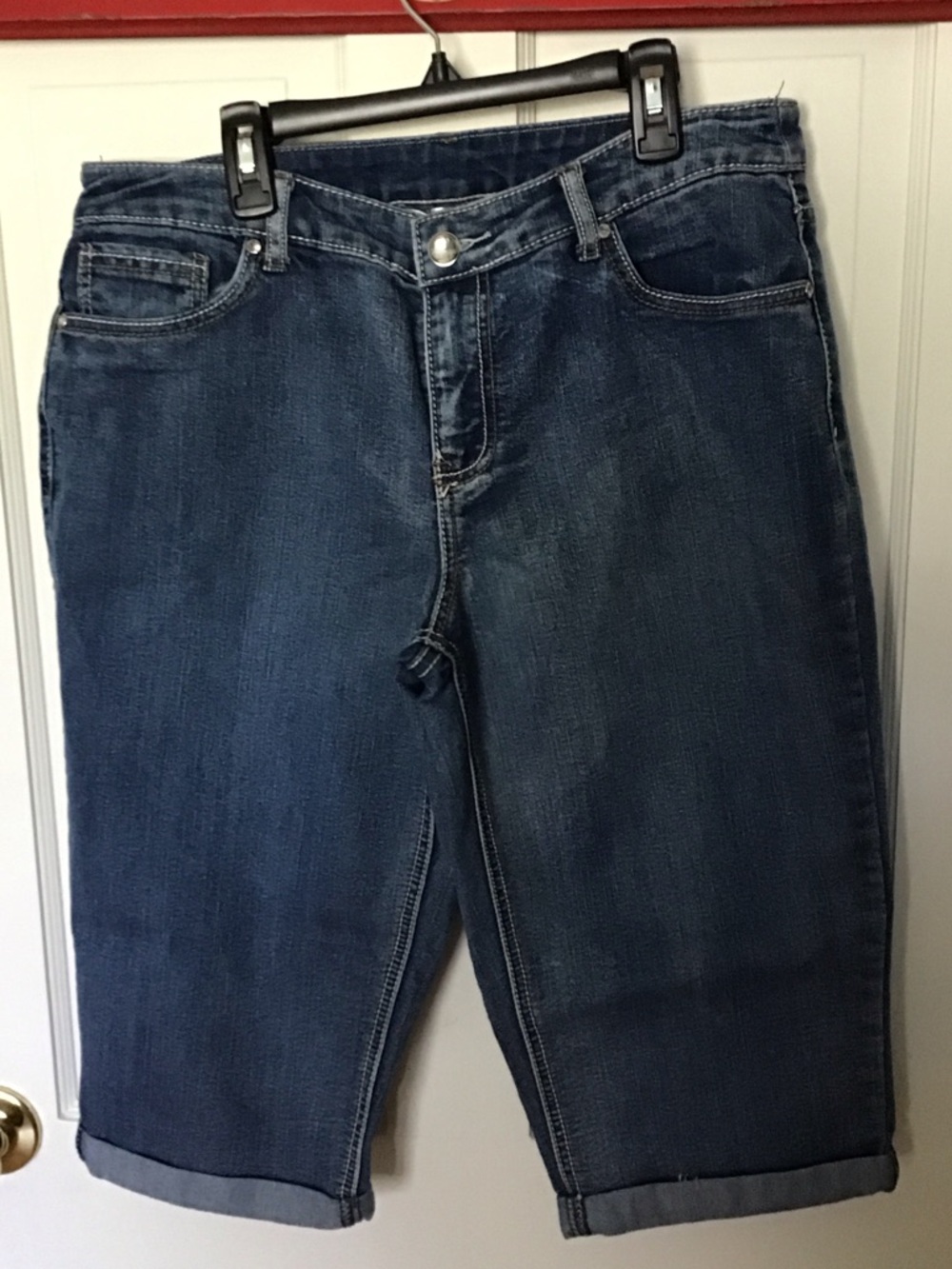 Christopher & Banks Dark Blue Denim Bermuda Shorts